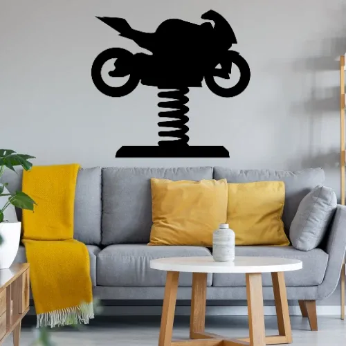 Spielplatzmotorrad zum Wackeln mit Feder Wandtattoo