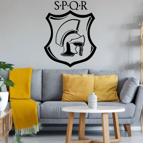 SPQR Römischer Helm auf Wappen Sonstig. Wandtattoo
