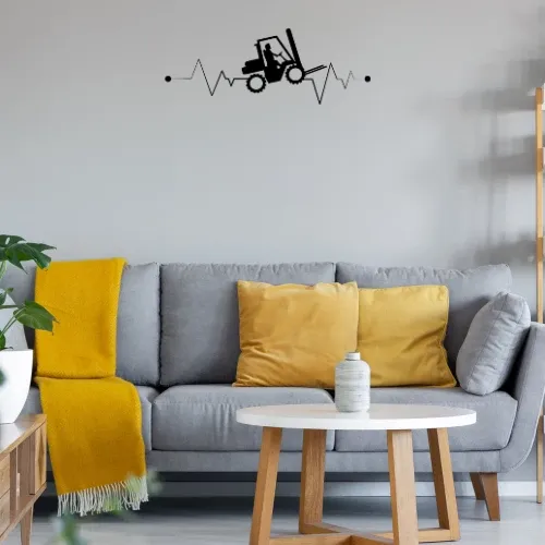 Staplerfahrer Herzschlag Gabelstaplerfahrer Motiv Wandtattoo