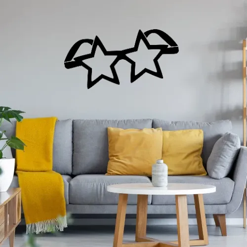 Sternen Brille Wandtattoo