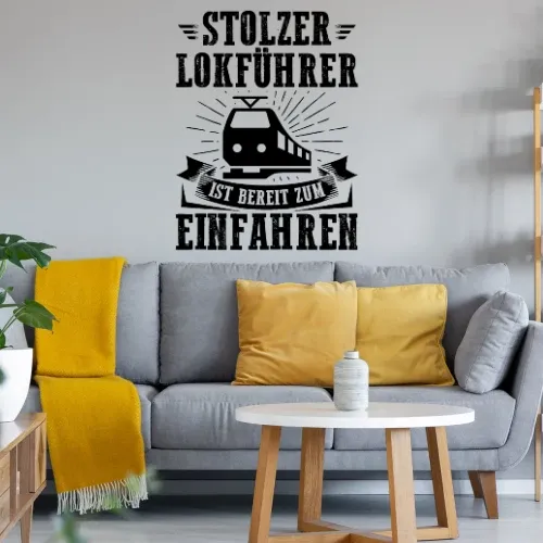 Stolzer Lokführer Ist Bereit - Eisenbahner Modelle Wandtattoo