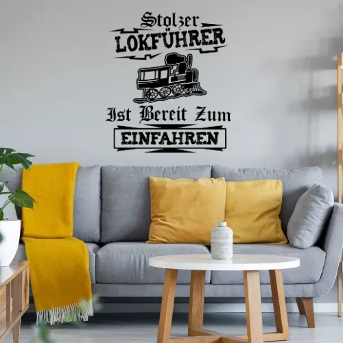 Stolzer Lokführer Ist Bereit - Eisenbahner Wandtattoo