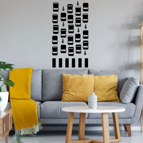 Straßeverkehr vor Zebrastreifen Icons Wandtattoo