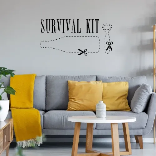 Survival Kid Bierflasche Wandtattoo