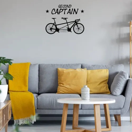 Tandem Bicycle Second Captain Wandtattoo