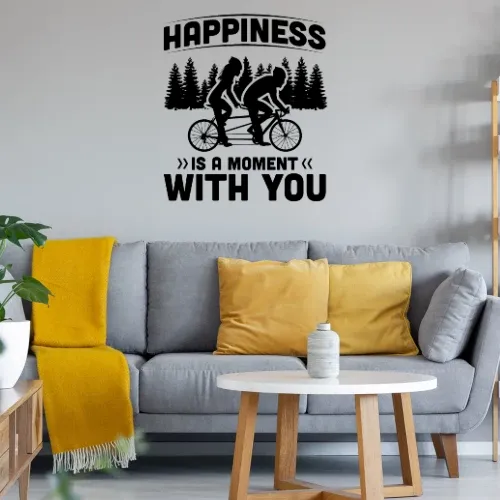Tandem Fahrrad Happiness Spruch Radfahrer Sonstig. Wandtattoo Tandem Fahrrad Happiness Spruch Radfahrer Wandtattoo