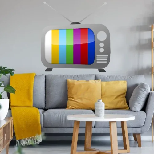 Testbild im TV Wandtattoo