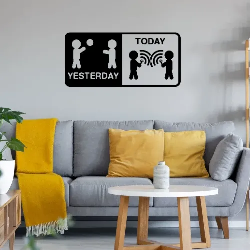 toben vs. Handy Sonstig. Wandtattoo toben vs. Handy Wandtattoo