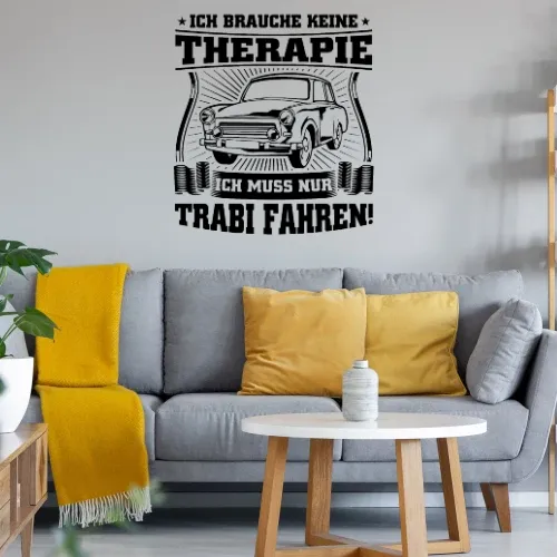 Trabi Pappe Ossi DDR Ostdeutschland Kult Therapie Wandtattoo