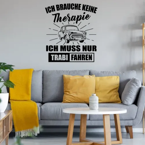 Trabi Therapie DDR Ostdeutschland Ossi Geschenk Wandtattoo