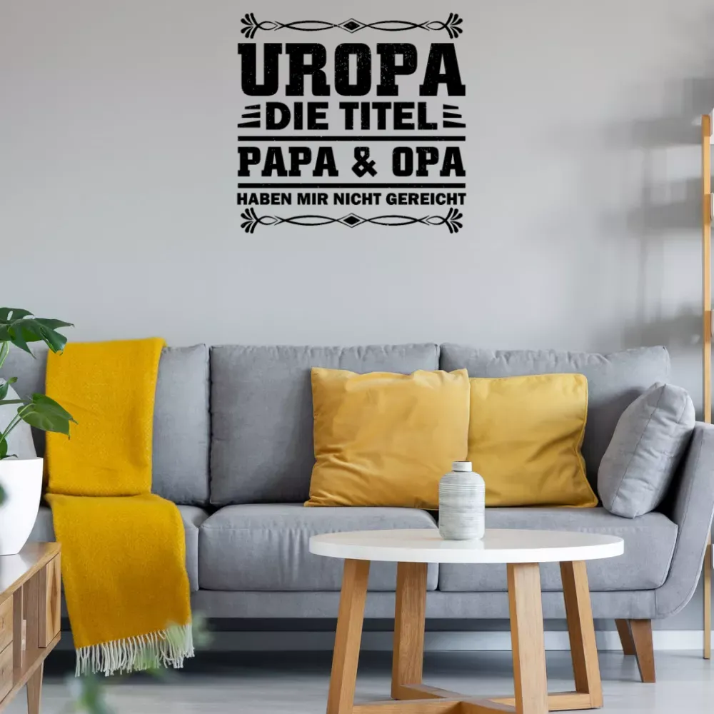 Uropa Opa Baby Papa Titel Opi Großvater Vatertag Wandtattoo Sonstig. Wandtattoo