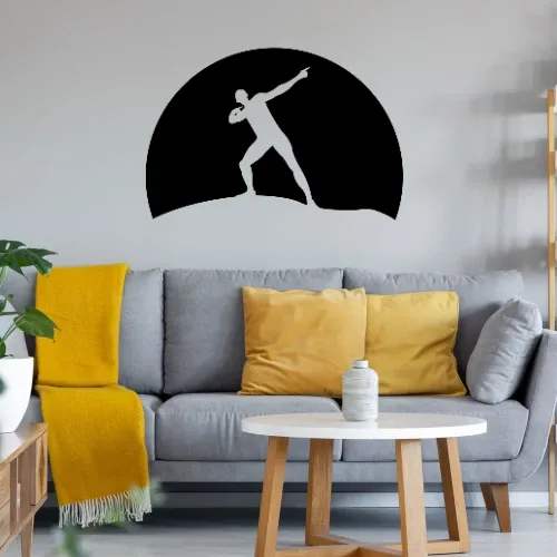 Usain Bolt vor Sonnenuntergang Wandtattoo