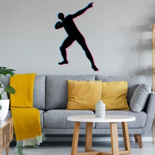 Usian Bolt in 3D Wandtattoo