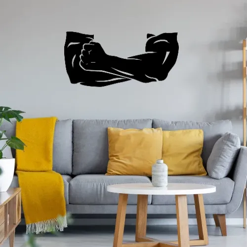 verschrenkter Arme mit Faust Wandtattoo