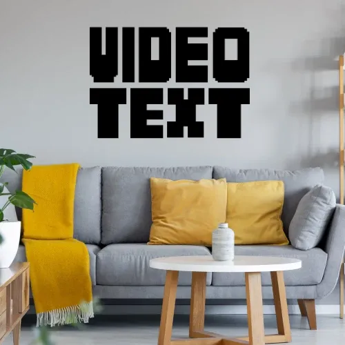 Video Text im Fernsehen Wandtattoo