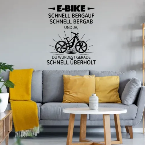Von Ebiker Überholt E-Bike Radfahrer Spruch Wandtattoo
