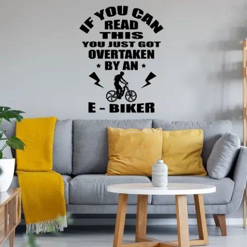 Von Ebiker Überholt - E-Biker Pedelec MTB Sonstig. Wandtattoo