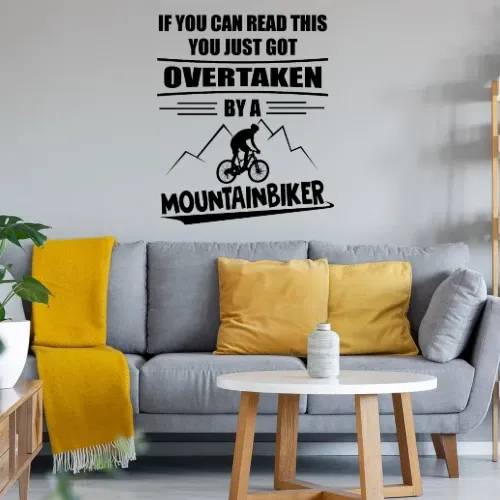 Von Mountainbiker Überholt E-Biker MTB Radfahrer Sonstig. Wandtattoo Von Mountainbiker Überholt E-Biker MTB Radfahrer Wandtattoo
