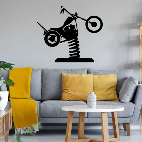 Wackel Chopper Wandtattoo