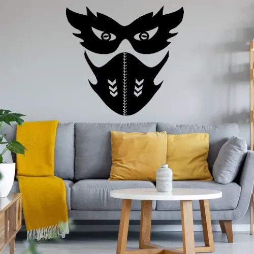 Wave Gotik Maske und Mundschutz Wandtattoo