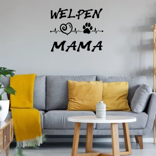 Welpen Mama Hundezüchter Herzschlag Hundebesitzer Sonstig. Wandtattoo Welpen Mama Hundezüchter Herzschlag Hundebesitzer Wandtattoo