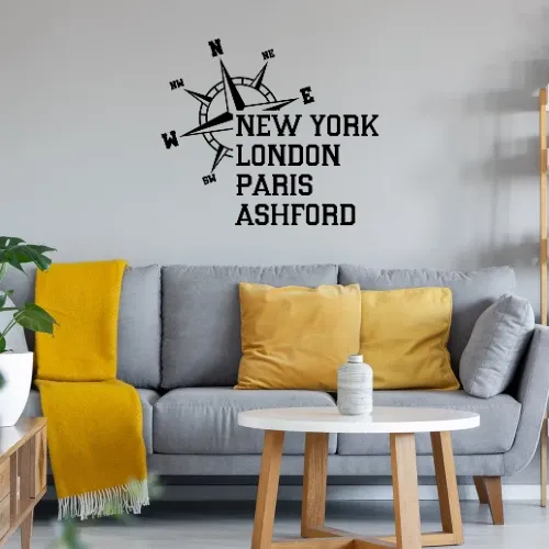 Weltstadt ASHFORD Wandtattoo
