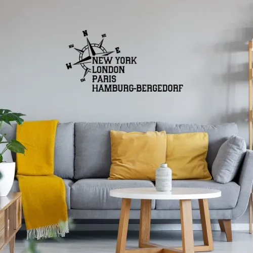 Weltstadt Hamburg-Bergedorf Wandtattoo