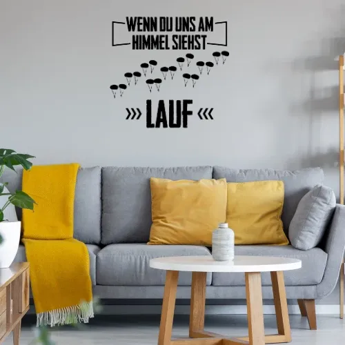 Wenn Du Uns Am Himmel Siehst Lauf Fallschirmjäger Wandtattoo