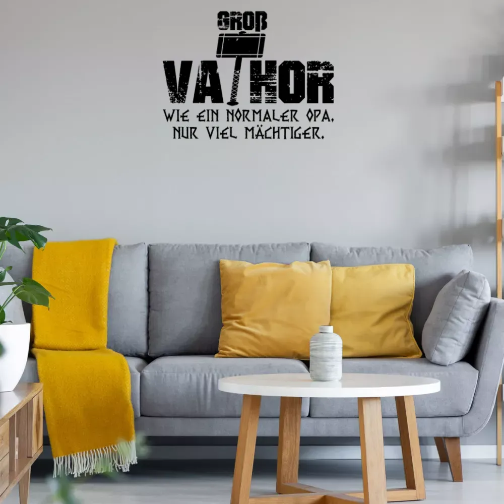 Wikinger Opa Großvater Groß-Vathor Opi Vatertag Wandtattoo Sonstig. Wandtattoo