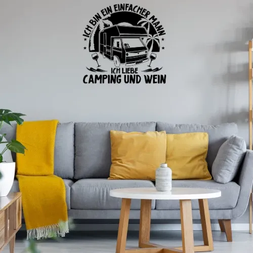 Wohnmobil Campingplatz Weintrinker Geschenkidee Sonstig. Wandtattoo Wohnmobil Campingplatz Weintrinker Geschenkidee Wandtattoo