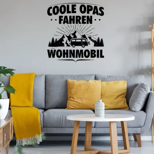 Wohnmobil Opa Großvater Rentner Camping Womo Wandtattoo