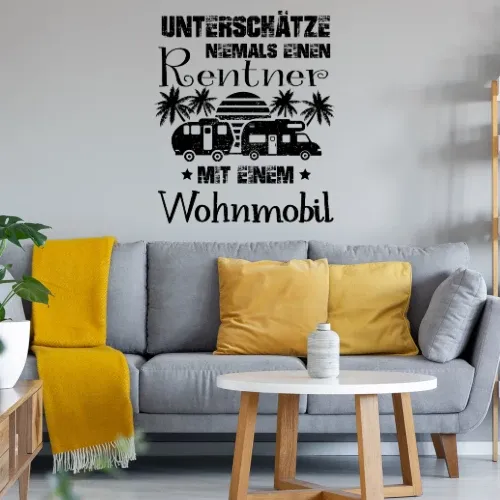 Wohnmobil Opa Rentner Camper Wohnwagen Womo Wowa Wandtattoo