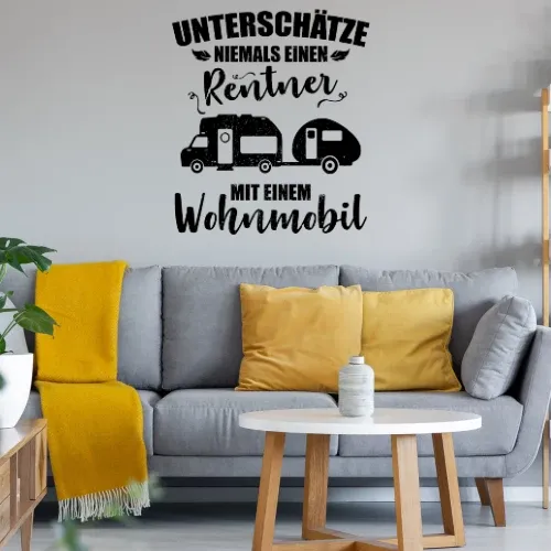 Wohnmobil Rentner Camper Wohnwagen Womo Camping Sonstig. Wandtattoo Wohnmobil Rentner Camper Wohnwagen Womo Camping Wandtattoo