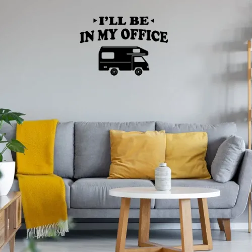 Womo Camper Wohnmobil Büro Spruch Wandtattoo