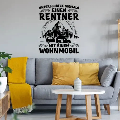 Womo Wohnmobil Rente Opa Rentner Camper Wohnwagen Sonstig. Wandtattoo