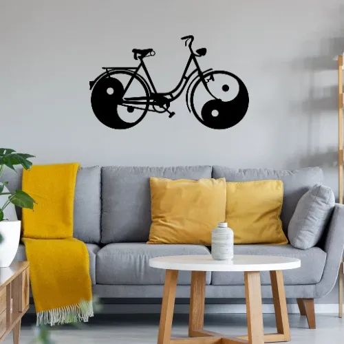 Yin und Yang Fahrrad Sonstig. Wandtattoo