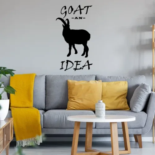 Ziege hat eine Idee - Ziegenhalter Landwirt Wandtattoo